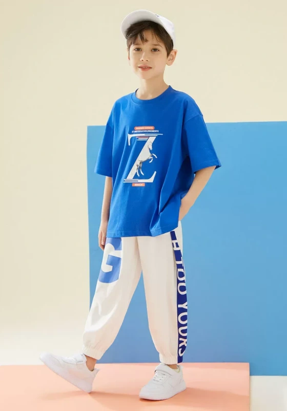 Letter Print Oversize Pants Set