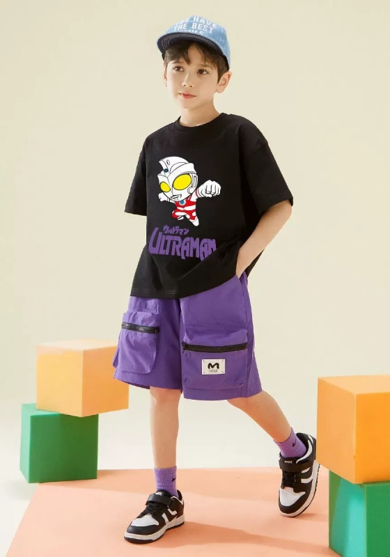 Print T shirt And Cargo Shorts Set