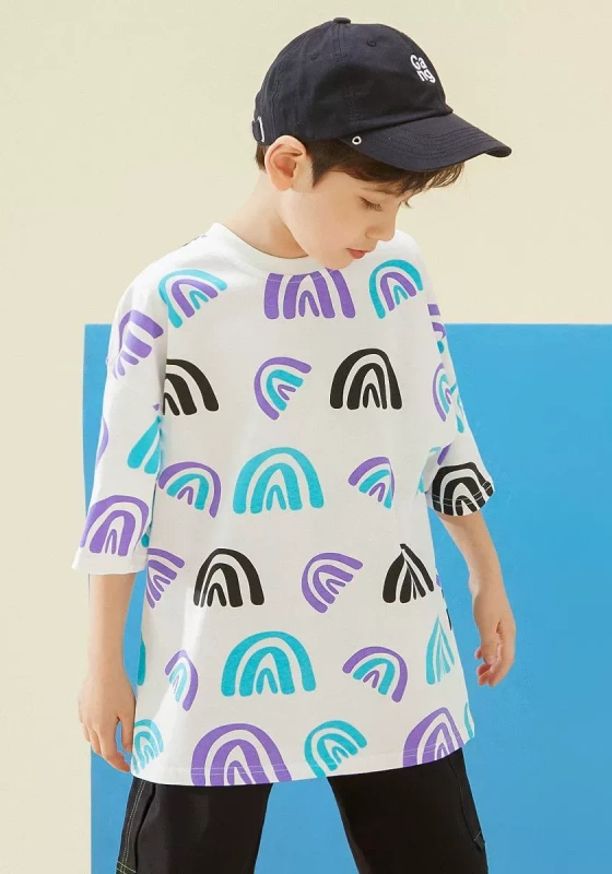 Vibrant Rainbow Print T Shirt