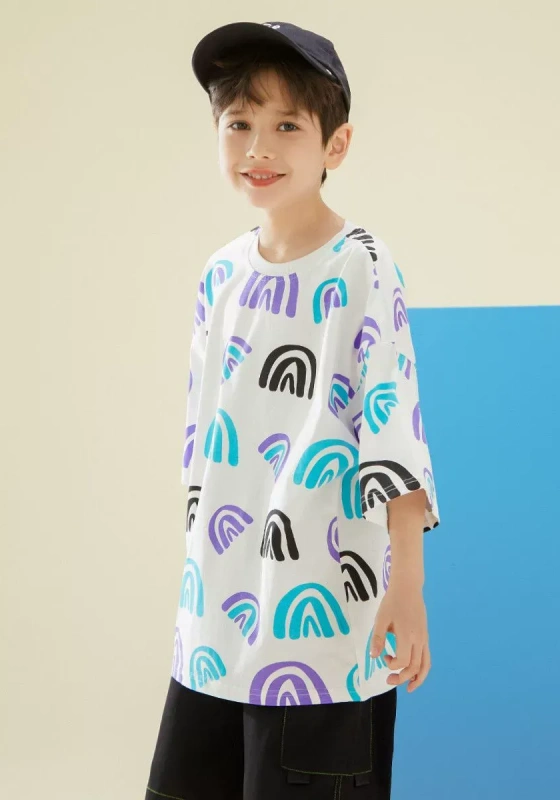 Vibrant Rainbow Print T Shirt