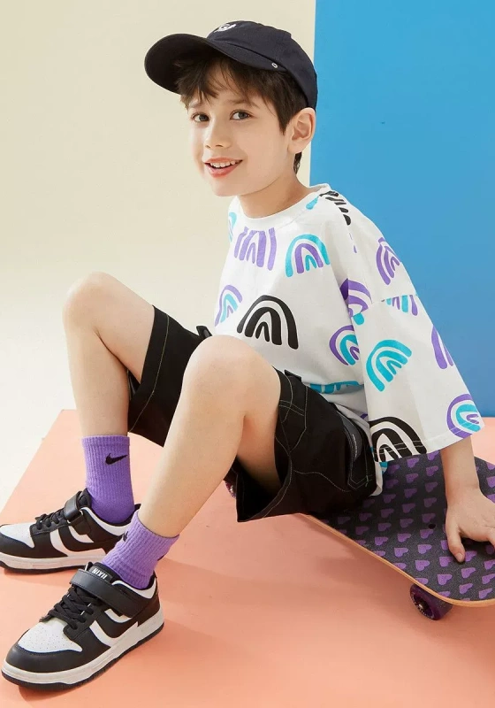 Vibrant Rainbow Print T Shirt