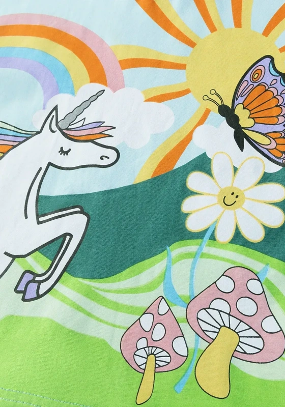 Colorful Unicorn Print Kids' T Shirt 