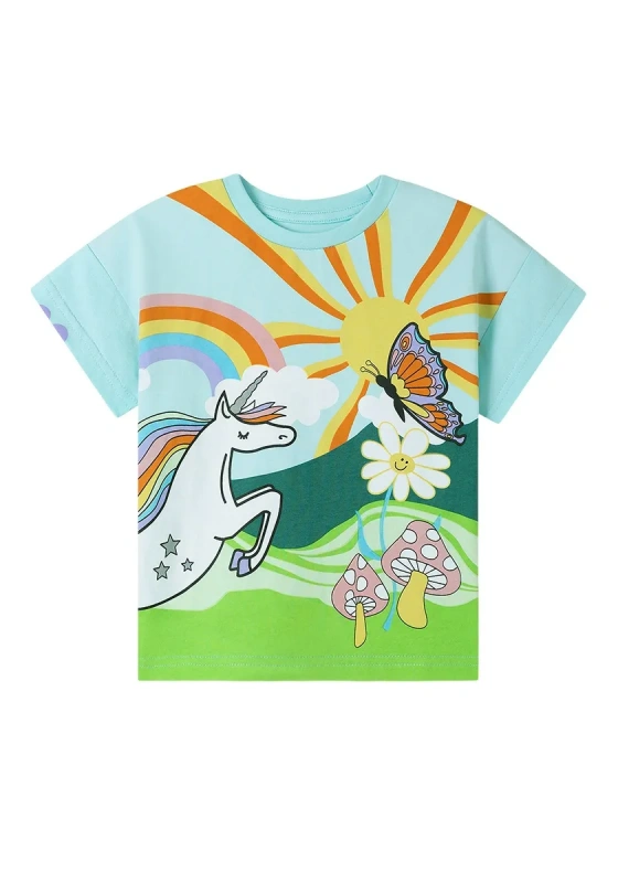 Colorful Unicorn Print Kids' T Shirt 