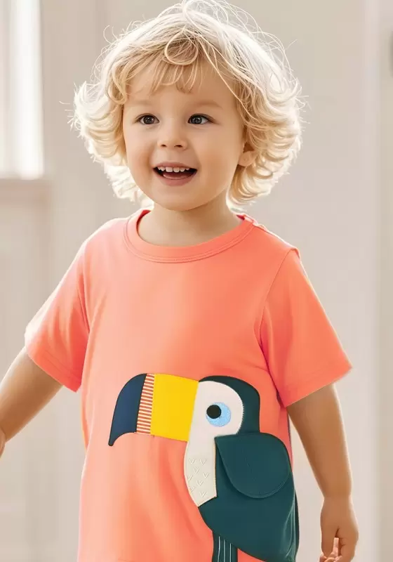 Toucan Embellished Cotton T Shirt
