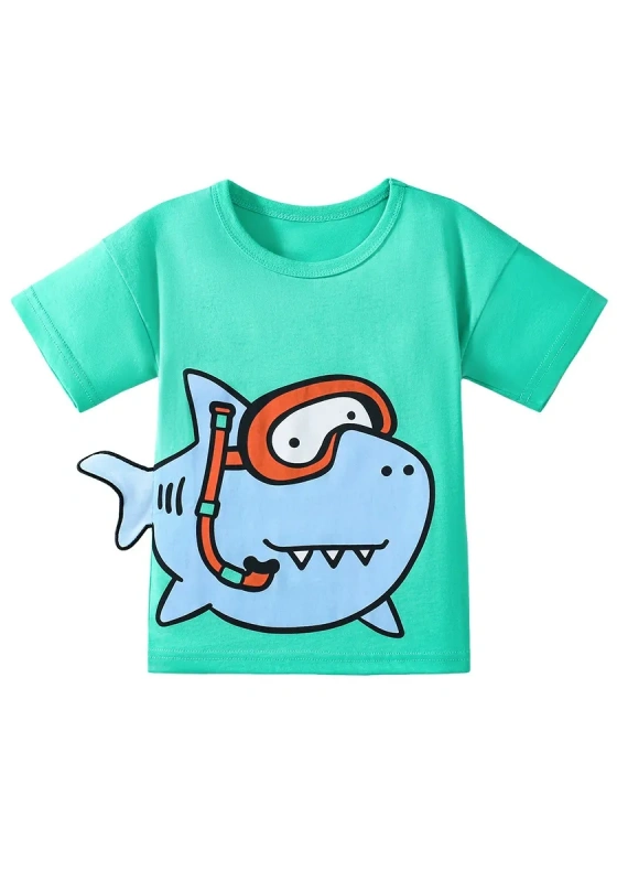 Shark Print T Shirt