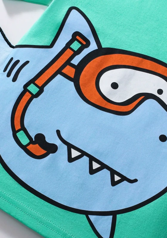 Shark Print T Shirt