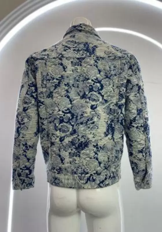 Print Washed Denim Jacket
