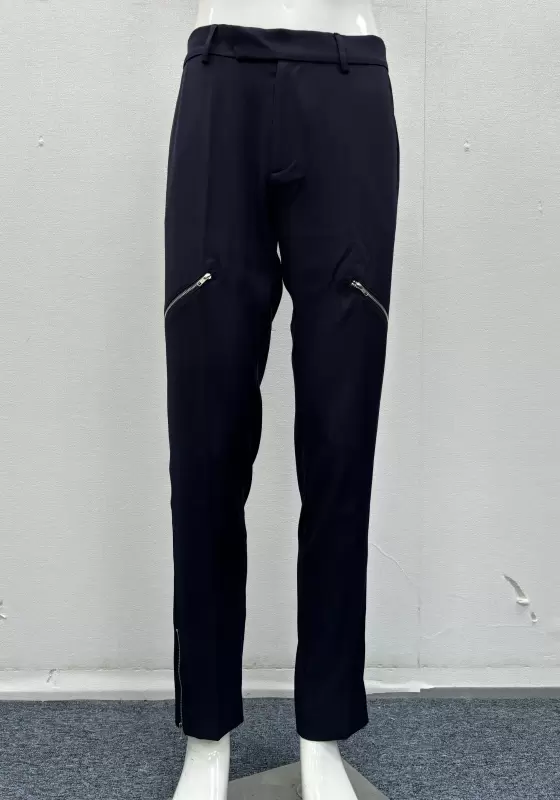 Zip Detail Casual Pants