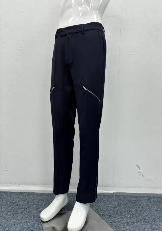 Zip Detail Casual Pants