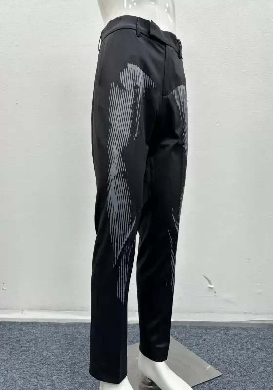 Abstract Stripe Straight Leg Pants