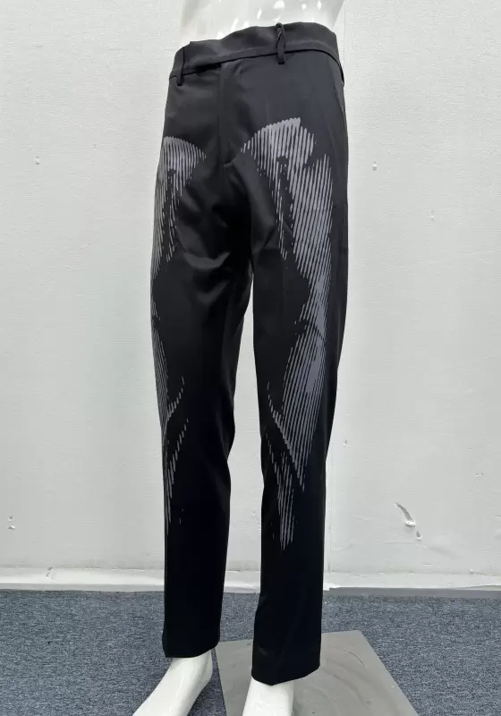Abstract Stripe Straight Leg Pants