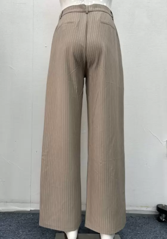 Vintage Stripe Wide-Leg Trousers