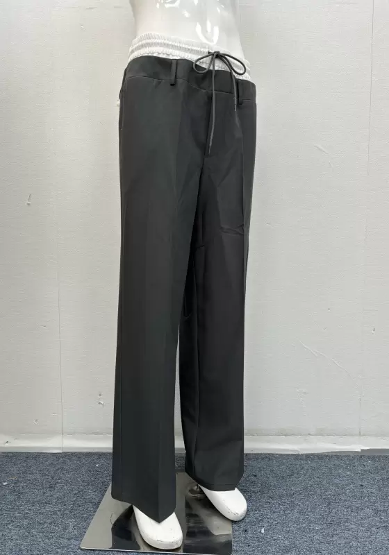 Colorblock Tie Waist Pants