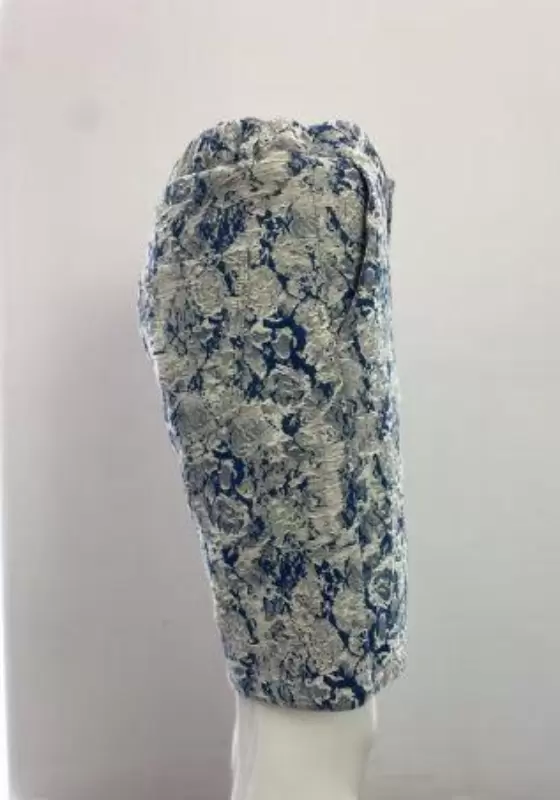 Blue Geometric Print Shorts