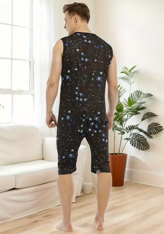 Print Sleeveless Jumpsuit Pajamas​