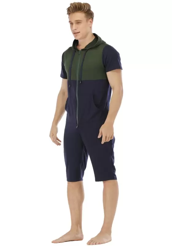 Color Blocked Hooded Jumpsuit​