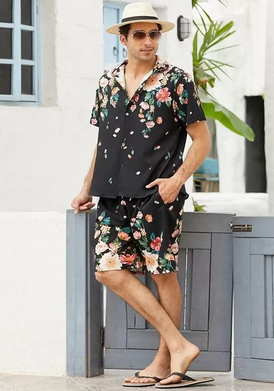 Men's Print Resort Shorts Set​
