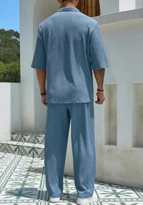 Men's Casual Lapel Pants Set​