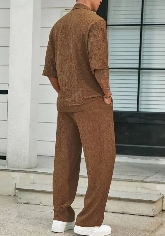 Men's Casual Lapel Pants Set​