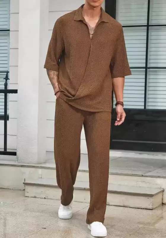 Men's Casual Lapel Pants Set​