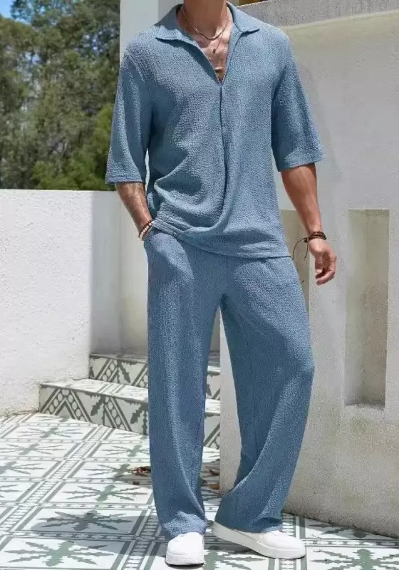 Men's Casual Lapel Pants Set​
