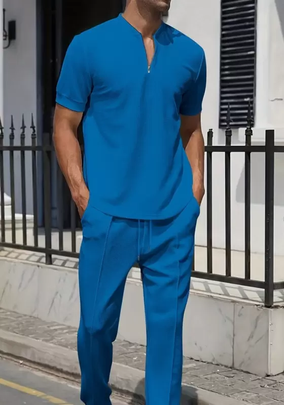 Men's Zippered Casual Pants Set​