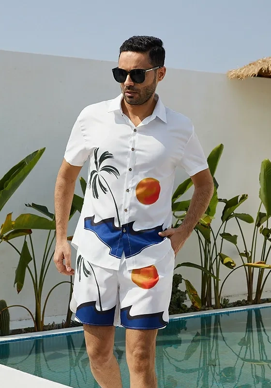 Men's Print Resort Shorts Set​