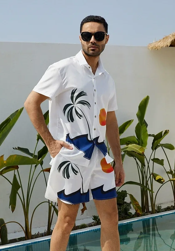 Men's Print Resort Shorts Set​