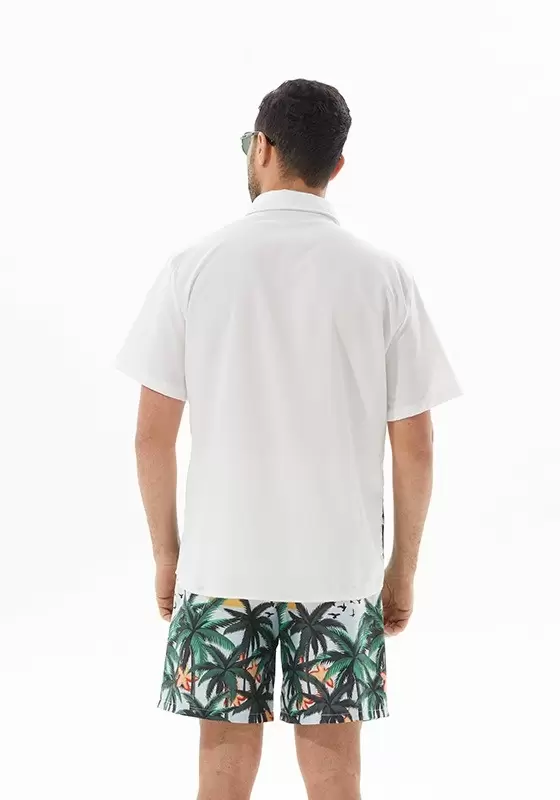 Men's Print Buttons Resort Shorts Set​