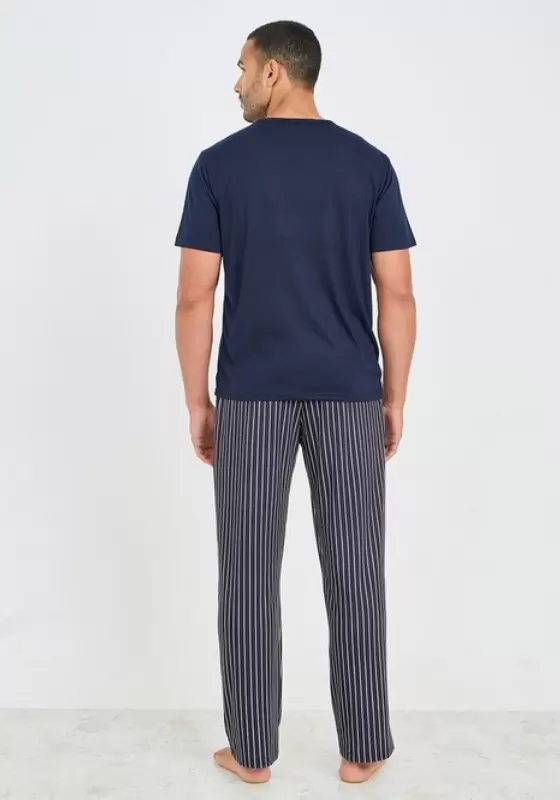 Men's Lounge Short Sleeve Pajamas Set​