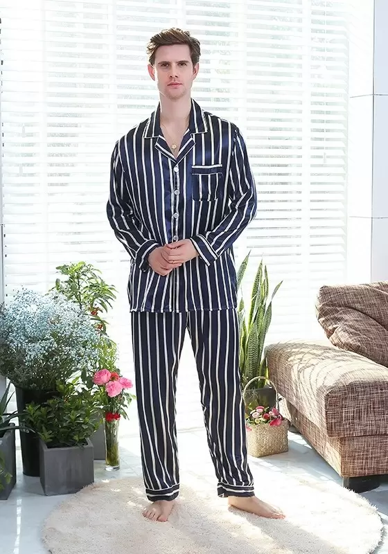 Men's Silk Stripe Lounge Set​