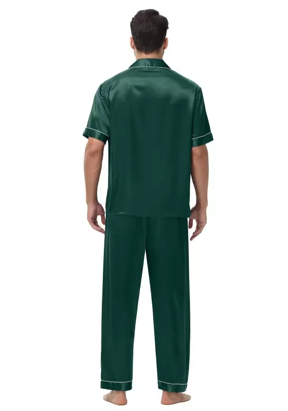 Men's Silk Short Sleeve Lounge Set​