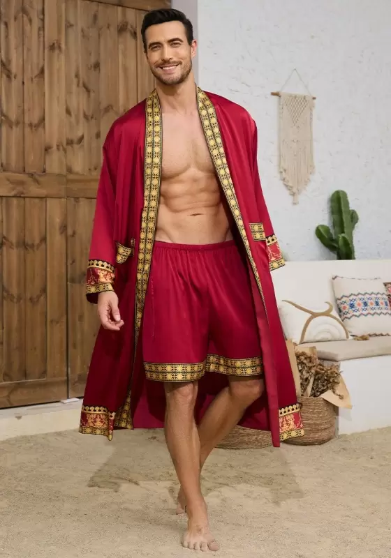 Men's Print Robe Set​