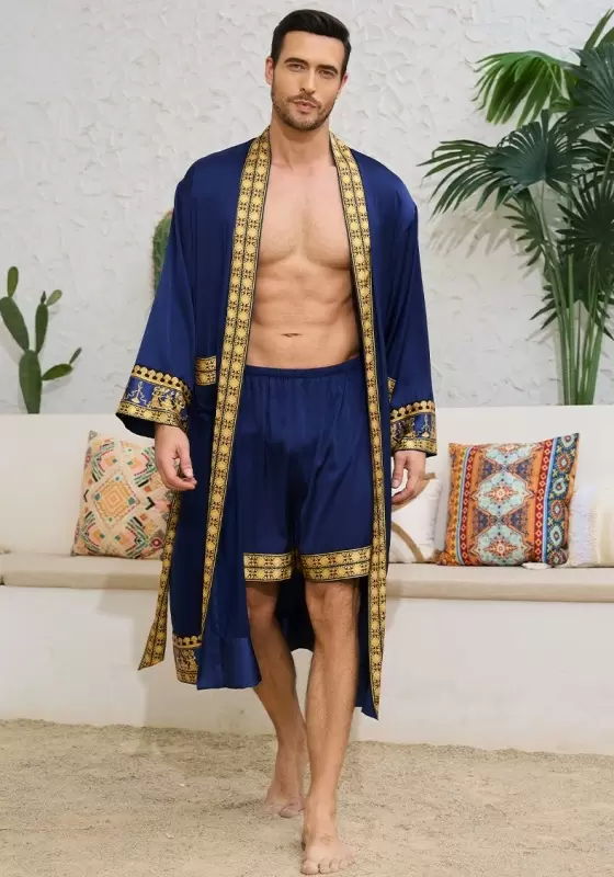 Men's Print Robe Set​