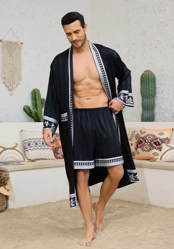 Men's Print Robe Set​