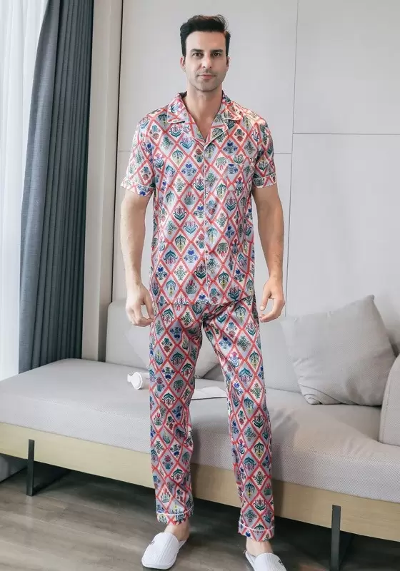 Geometric Print Pajama Set