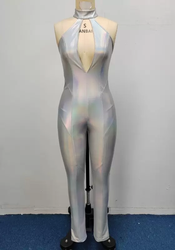 Sleeveless Cut Out Flare Jumpsuit
