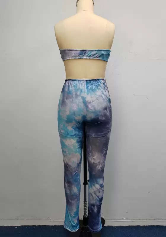 Print Cut Out Strapless Jumpsuit​