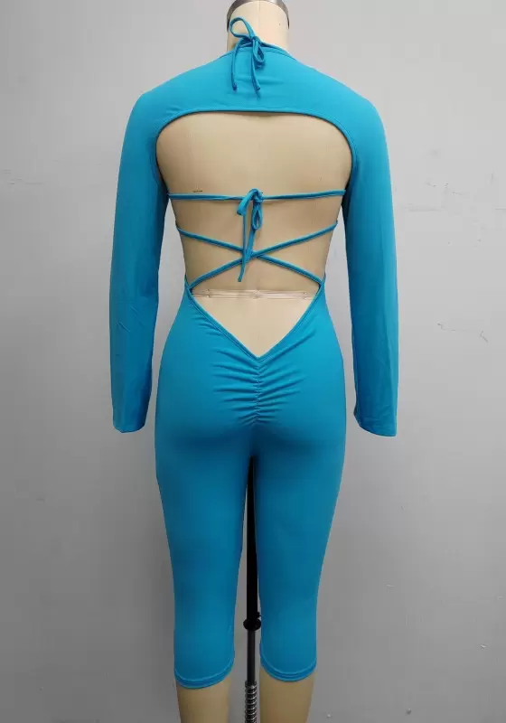 Cutout Backless Skinny Jumpsuit​
