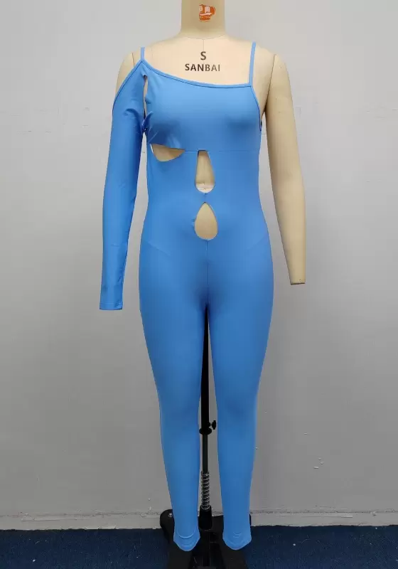 One Sleeve Cut Out Jumpsuit​