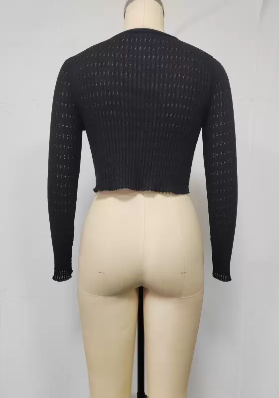 Tie Front Long Sleeve Cardigan