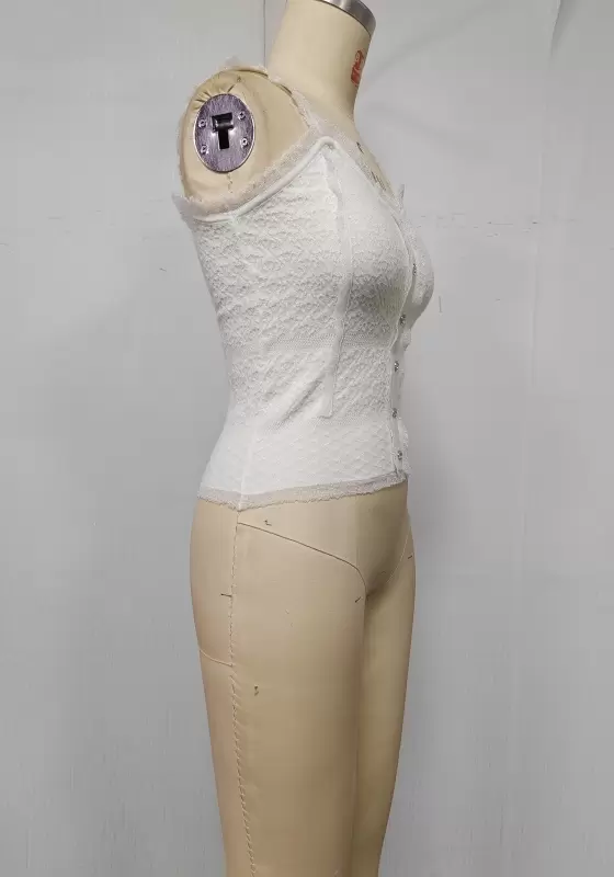Lace Button Design Knit Camisole​