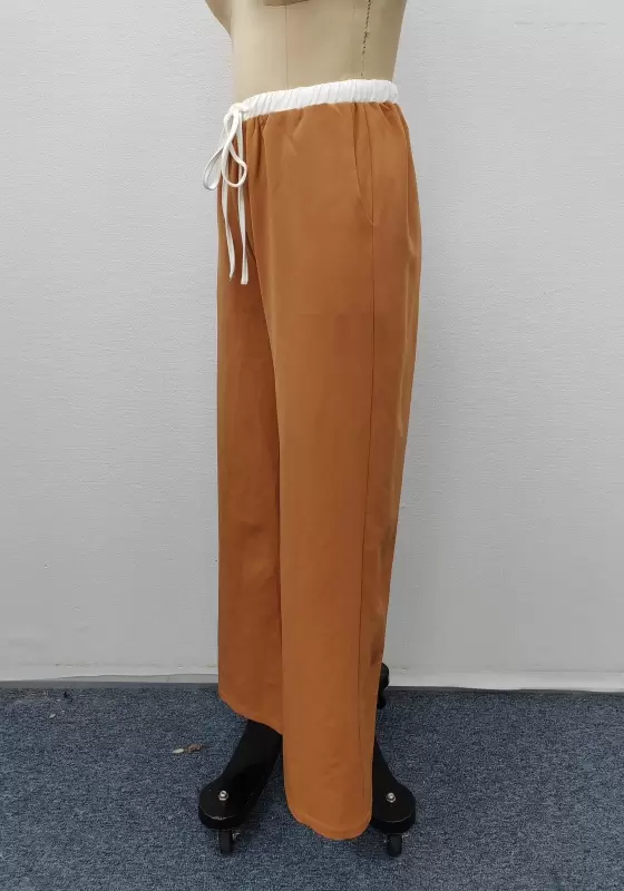 Drawstring Wide Leg Pants​