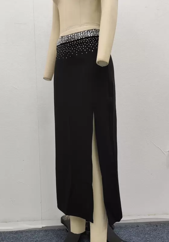 Sequin Split Hem Midi Skirt​