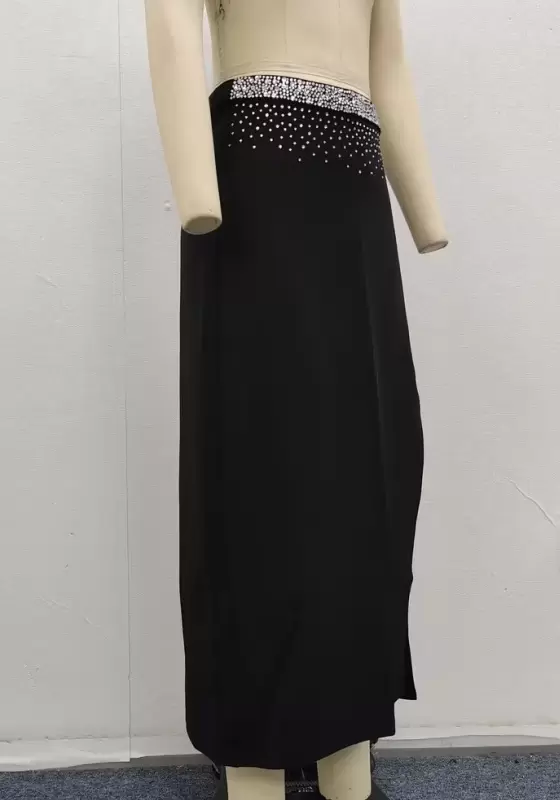 Sequin Split Hem Midi Skirt​