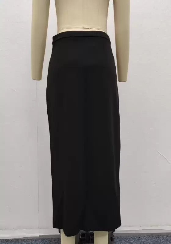 Sequin Split Hem Midi Skirt​