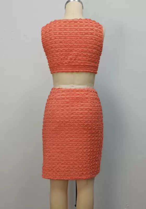 Sleeveless Split Hem Skirt Set