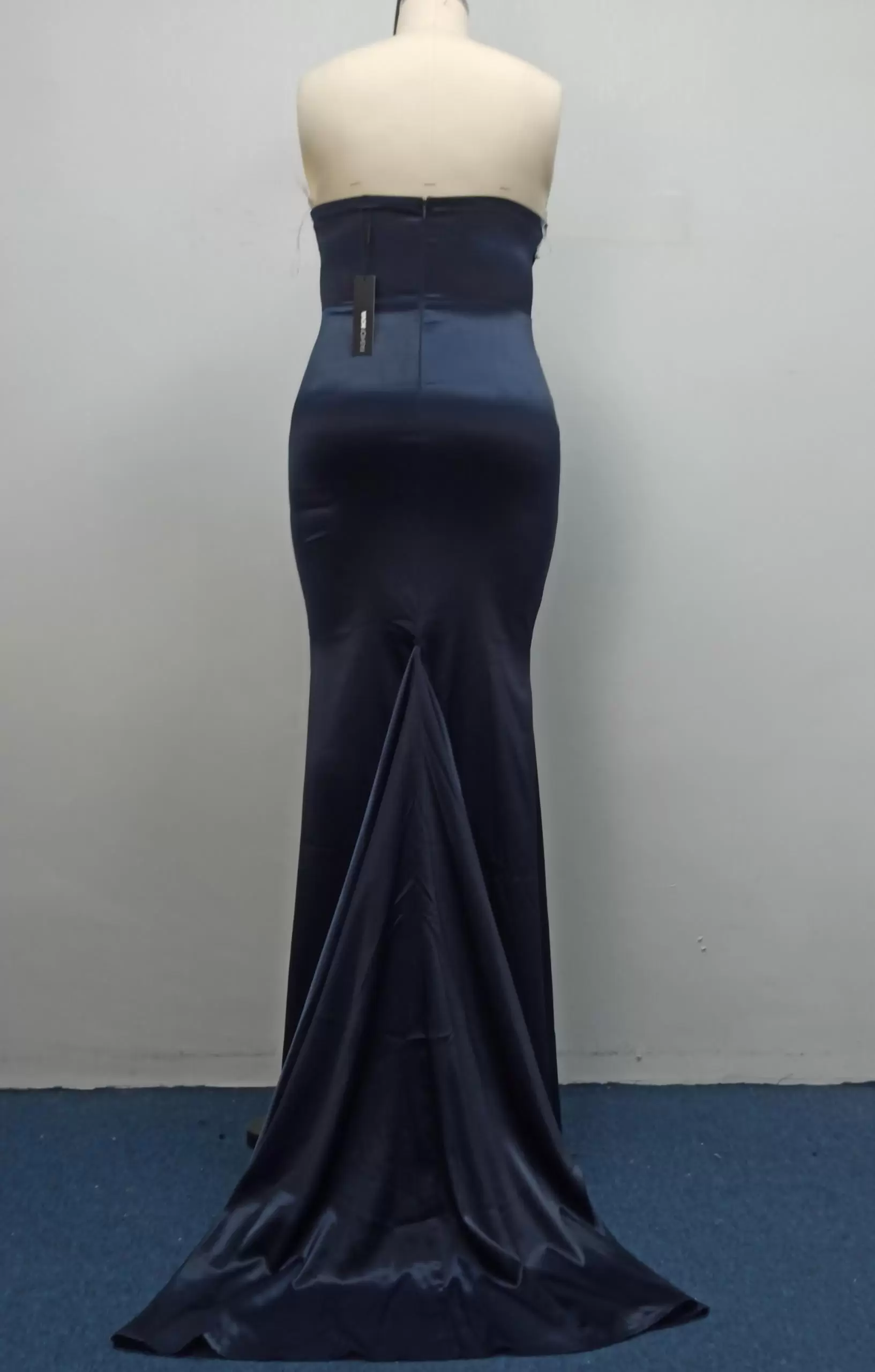 Strapless Elegant Navy Blue Mermaid Evening Gown​​ Women
