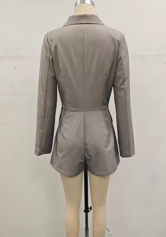Women’s Single Button Slim Fit Blazer – Elegant Long Sleeve Office Jacket