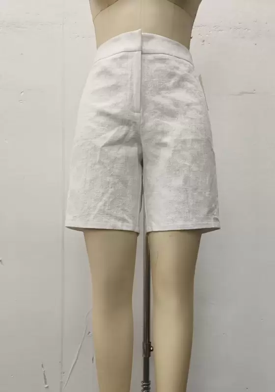 Women’s White High Waist Shorts – Elegant Tailored Summer Bottoms